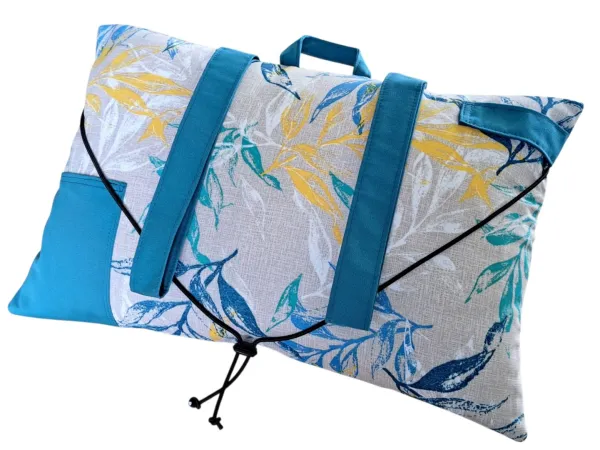 LKV Lomnice Čtecí polštář - Barevné listy - tyrkysová