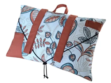 LKV Lomnice Čtecí polštář - Listy - skořicová