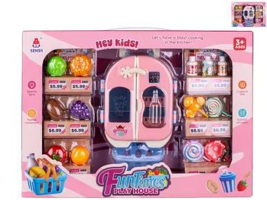 Mikro trading Lednice - 14 cm - s doplňky a světlem