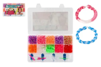 Teddies Kreativní sada - Zaplétání gumiček - pletací stav s doplňky