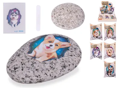 Mikro trading Kamínek se samolepkou pejska - 6 druhů