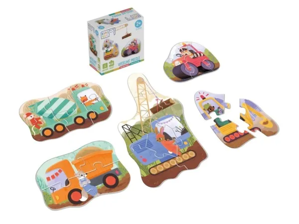 Efko KukiKuk - Véééliká puzzle Stavební stroje