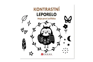 Albatros Knížka - Kontrastní leporelo: Moje první zvířátka - 15,5 x 15 cm