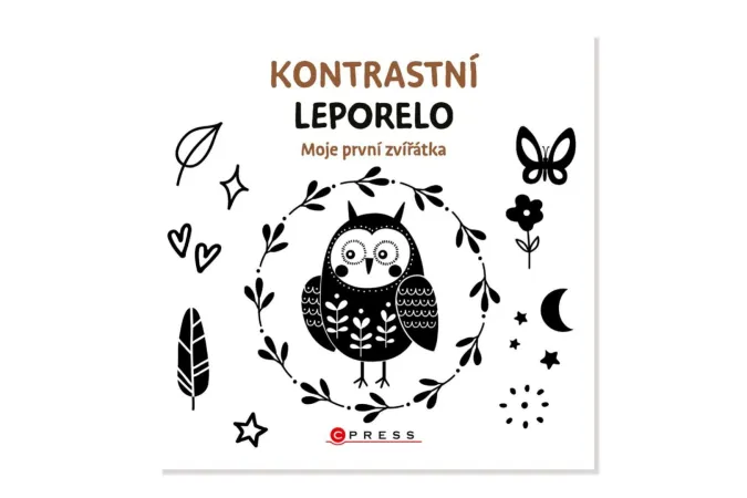 Albatros Knížka - Kontrastní leporelo: Moje první zvířátka - 15,5 x 15 cm