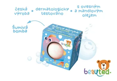 Teddies beauted - Šumivá bomba do koupele s probiotiky - v krabičce
