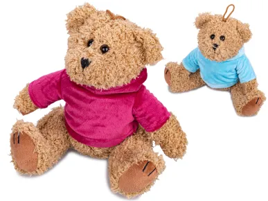 Mikro trading Medvídek plyšový - 20 cm - sedící s mikinou