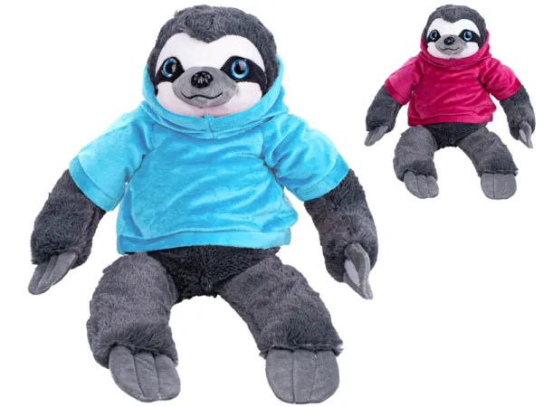 Mikro trading Lenochod plyšový - 30 cm - sedící s mikinou