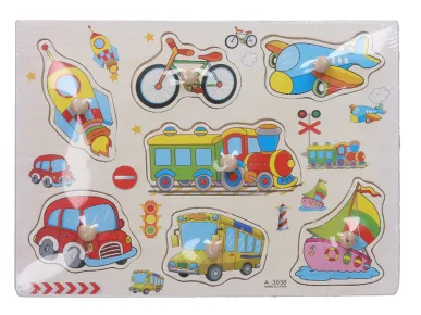 Mikro trading Vkládačka dřevěná - 30 cm - Dopravní prostředky