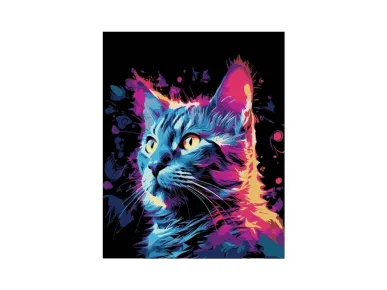 SMT Creatoys Malování na plátno - 40 x 50 cm - KOČKA