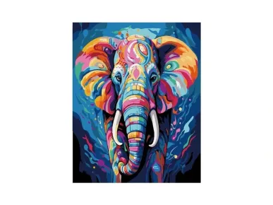 SMT Creatoys Malování na plátno - 40 x 50 cm - SLON