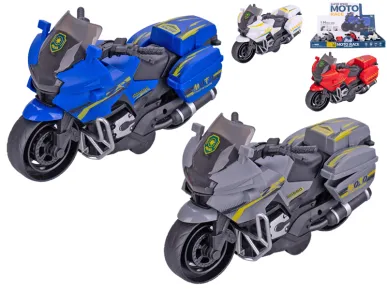 Mikro trading Motorka policejní - 14 cm - na setrvačník