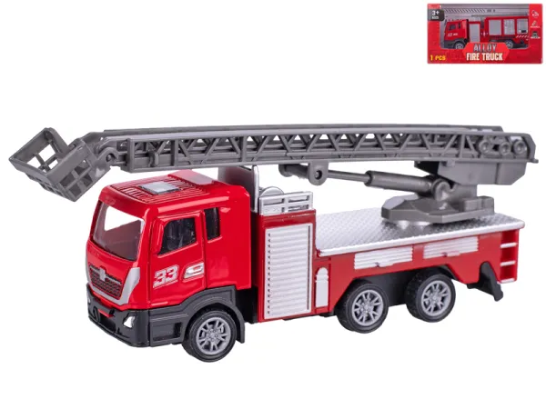 Mikro trading Vozidlo hasičské - 12 cm - zpětný chod