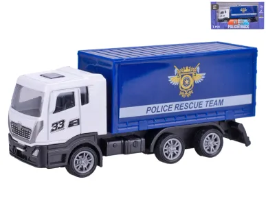Mikro trading Vozidlo policejní - 12 cm - zpětný chod