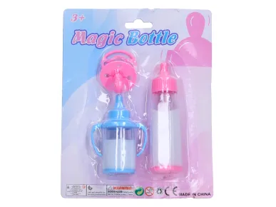 Mikro trading Lahvička s mlékem - 2 ks a dudlík pro miminka