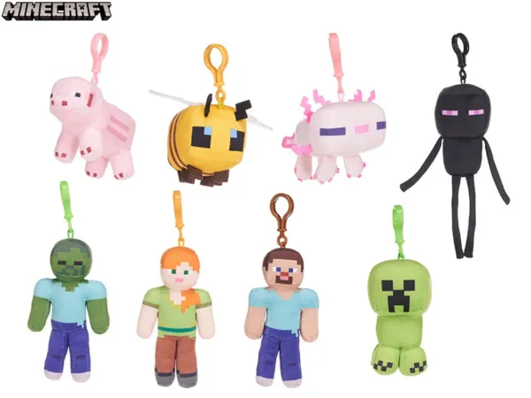 Mikro trading Minecraft - přívěsek na klíče plyšový - 8 druhů
