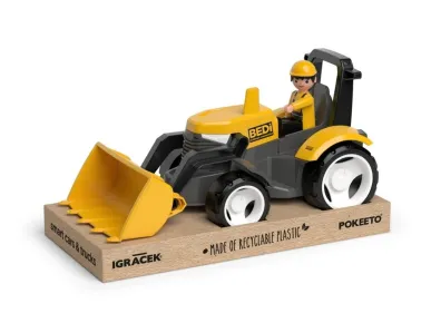 Efko ECO MultiGo - Žlutý traktor s radlicí a figurka Igráčka