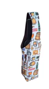 LKV Lomnice Dárková textilní taška na lahev - pivní motivy