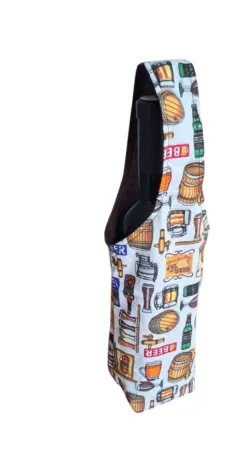 LKV Lomnice Dárková textilní taška na lahev - pivní motivy