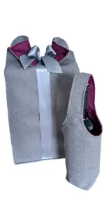 LKV Lomnice Dárková sada - Taška na lahev a velký textilní pytlík - fialová