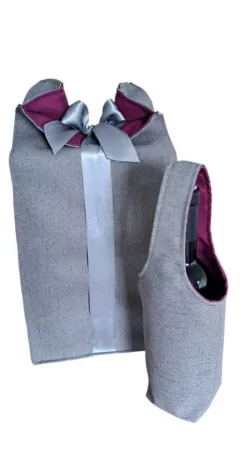 LKV Lomnice Dárková sada - Taška na lahev a velký textilní pytlík - fialová