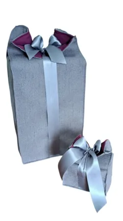 LKV Lomnice Dárková sada - Velký a malý textilní pytlík - fialová