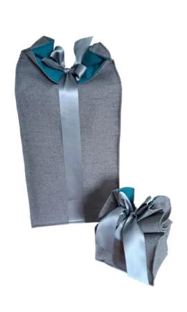 LKV Lomnice Dárková sada - Velký a malý textilní pytlík - tyrkysová