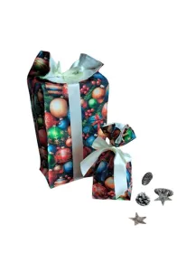 LKV Lomnice Dárková sada - Velký a malý textilní pytlík - Vánoce - s motivem vánočních ozdob