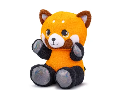 Mikro trading Panda červená plyšová - 24 cm - sedící