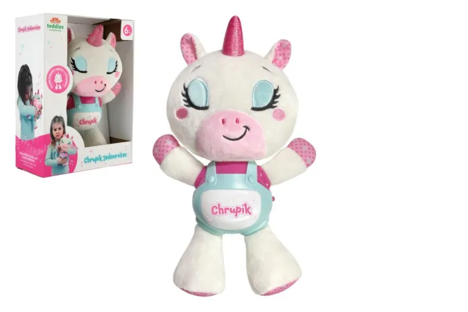 Teddies Jednorožec Chrupík - usínáček se zvukem, se světlem