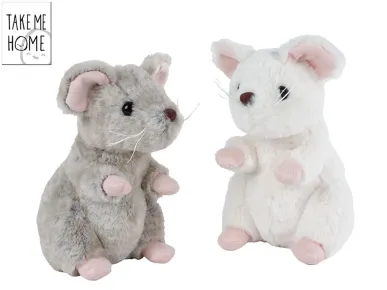 Mikro trading Take Me Home - Myš plyšová - 19 cm - sedící