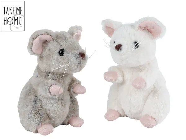 Mikro trading Take Me Home - Myš plyšová - 19 cm - sedící