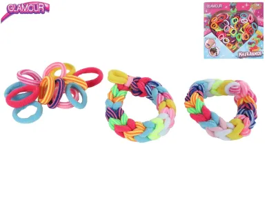 Mikro trading Glamour - Sada gumiček do vlasů - 150 ks v krabičce