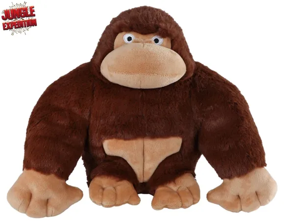 Mikro trading Jungle Expedition - Gorila plyšová - 40 cm - sedící