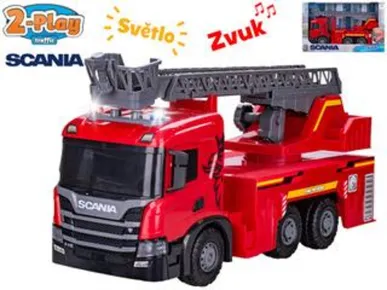 Mikro trading 2-Play Traffic - Auto HASIČI Scania na setrvačník - 51 cm - se světlem a zvukem