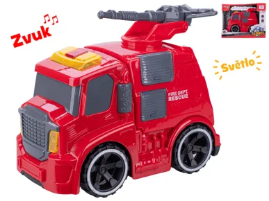 Mikro trading Auto hasiči na setrvačník - 19 cm - se světlem a zvukem - 2 druhy