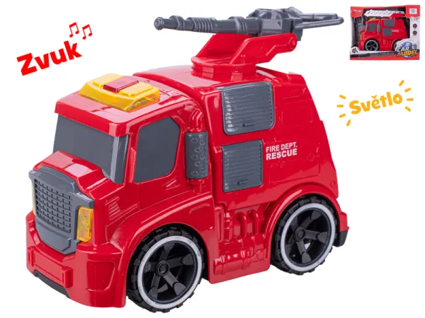 Mikro trading Auto hasiči na setrvačník - 19 cm - se světlem a zvukem - 2 druhy