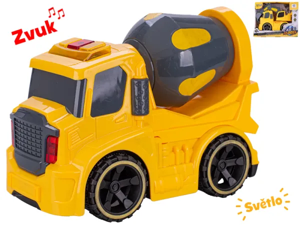 Mikro trading Auto stavební na setrvačník - 19 cm - se světlem a zvukem - 2 druhy