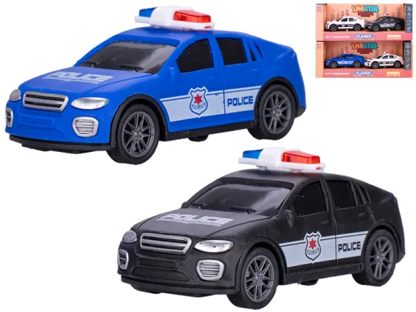 Mikro trading Auto policejní - 10 cm - na setrvačník - 2 ks v krabičce