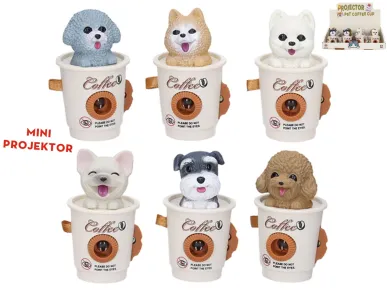 Mikro trading Projektor pejsek - 8 cm - se světlem