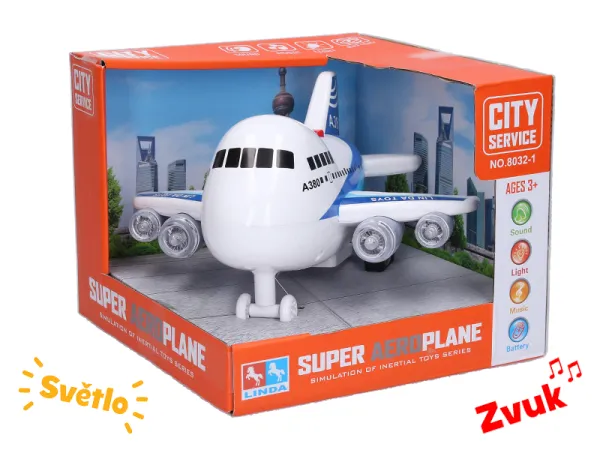 Mikro trading Letadlo dopravní - 22 cm - na setrvačník