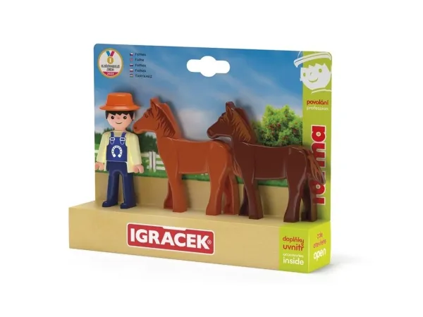 Efko IGRÁČEK TRIO Farma - Farmář a dva koně