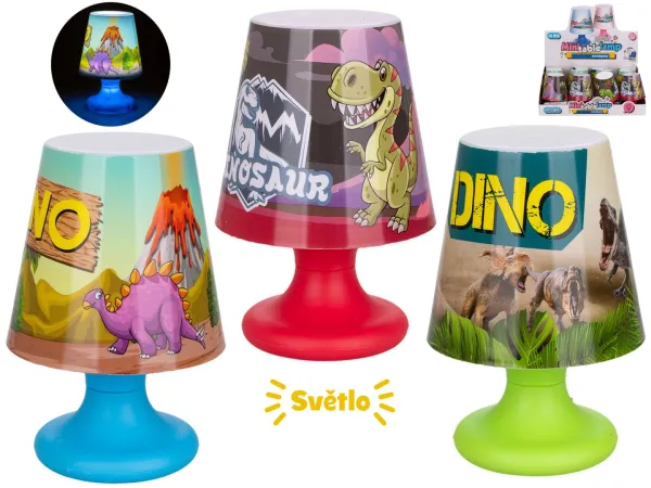 Mikro trading Lampička s motivy dinosaurů - 11 cm - na baterie