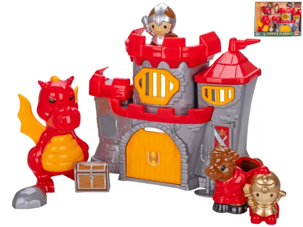 Mikro trading Drakův hrad - 21 x 18 cm - s doplňky