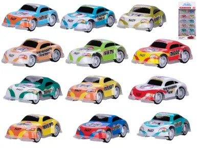 Mikro trading Auto závodní 5,5cm zpětný chod 12ks v krabičce