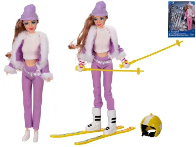 Mikro trading Panenka lyžařka - 29 cm - s doplňky