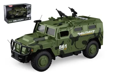 Wiky Auto vojenské na setrvačník - 25,5 cm - se zvukem se světlem