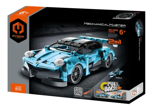 iM.Master Stavebnice Mechanical Master - Auto na zpětné natažení - 293 dílků