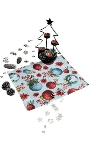 LKV Lomnice Textilní prostírání Vánoce - 1 ks - červené vánoční ozdoby