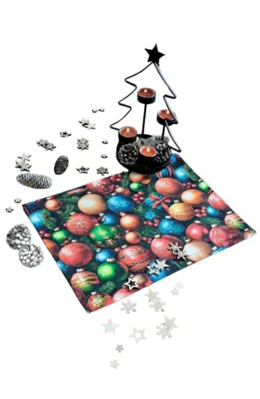 LKV Lomnice Textilní prostírání Vánoce - 1 ks - s motivem vánočních ozdob