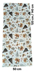 LKV Lomnice Textilní běhoun na stůl - Vánoce - bílá - 50 x 120 cm